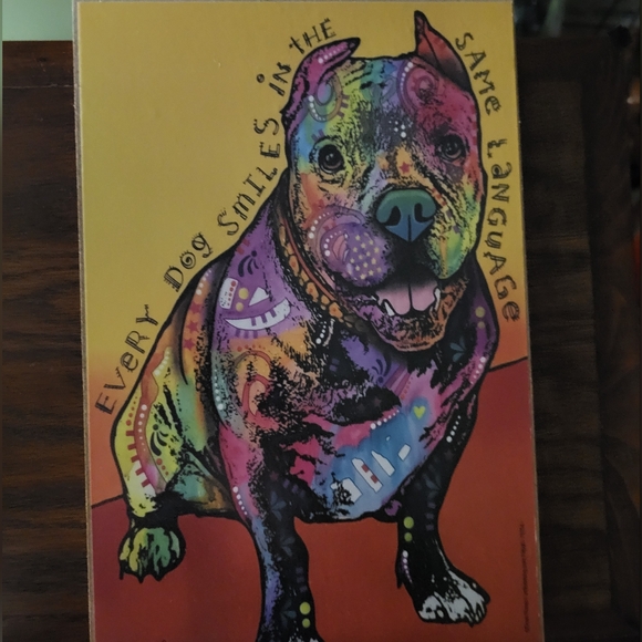 Other - Dean Russo Wooden PitBull Sign C